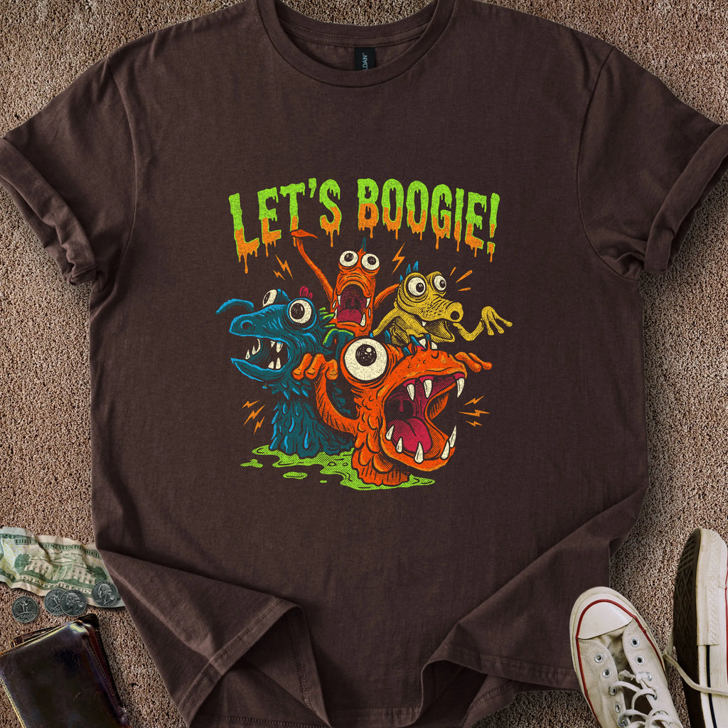 Printify T-Shirt Dark Chocolate / S Let's Boogie T-Shirt