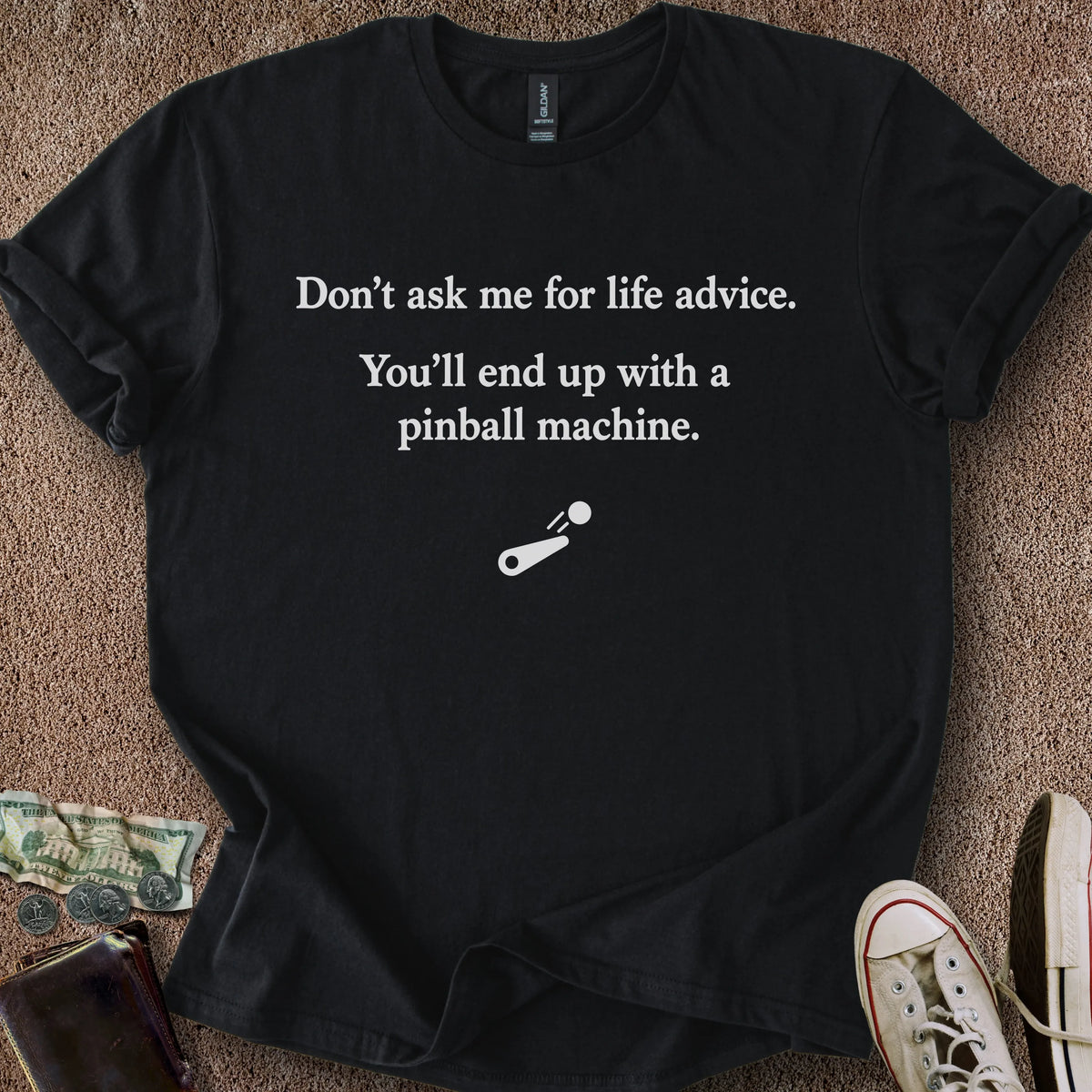 Printify T-Shirt Black / S Life Advice T-Shirt