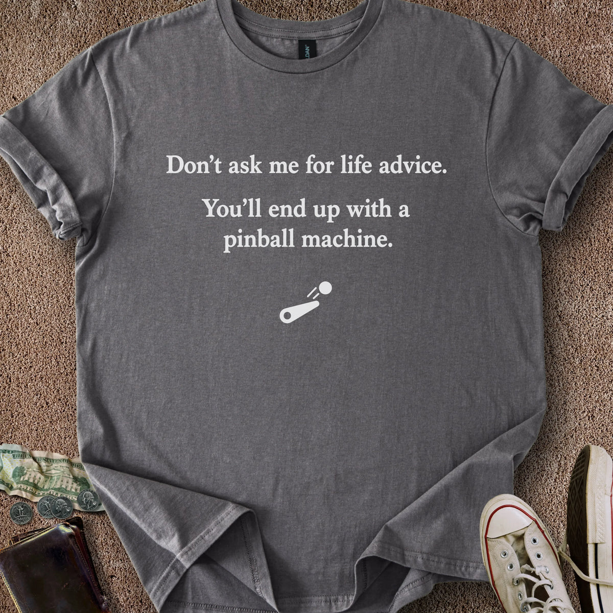 Printify T-Shirt Charcoal / S Life Advice T-Shirt