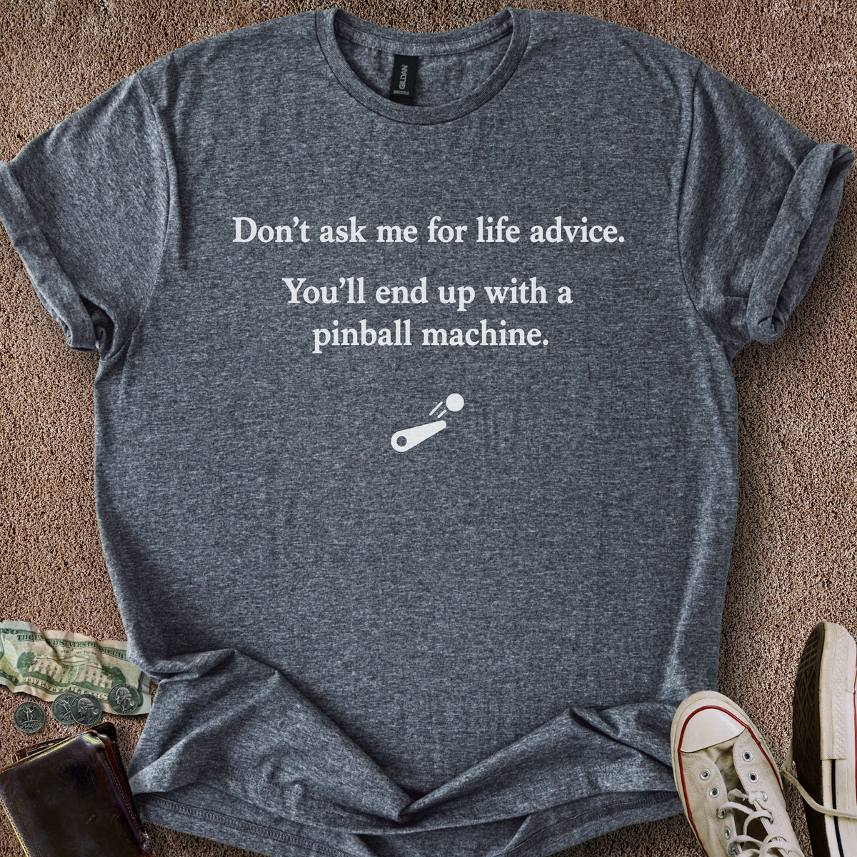 Printify T-Shirt Dark Heather / S Life Advice T-Shirt