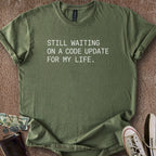 Printify T-Shirt Military Green / S Life Code Update T-Shirt