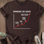 Printify T-Shirt Dark Chocolate / S Life Event Graph T-Shirt