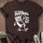 Printify T-Shirt Dark Chocolate / S Lit Multiball T-Shirt