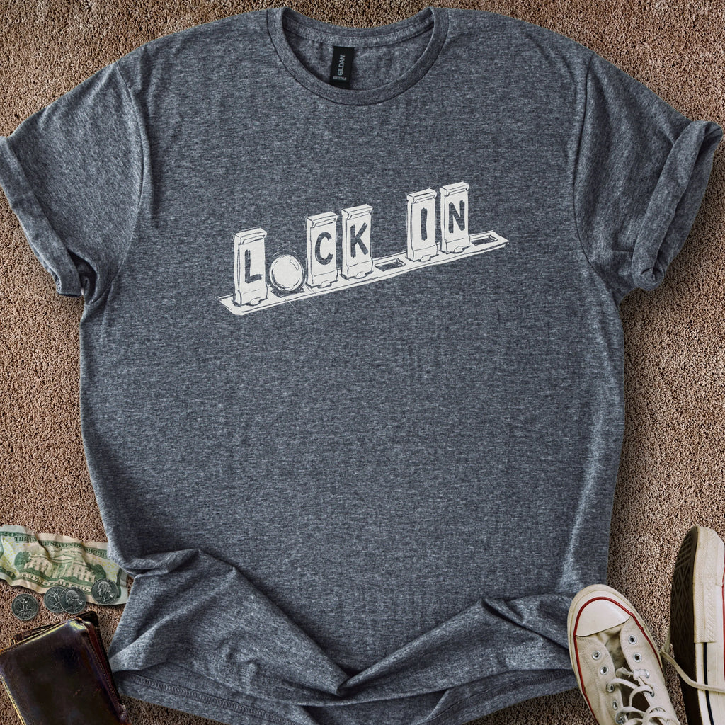 Printify T-Shirt Dark Heather / S Lock In T-Shirt