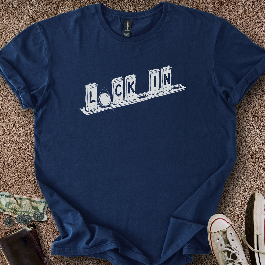 Printify T-Shirt Navy / S Lock In T-Shirt