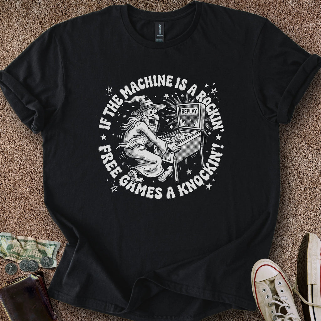 Printify T-Shirt Black / S Machine a Rockin' T-Shirt