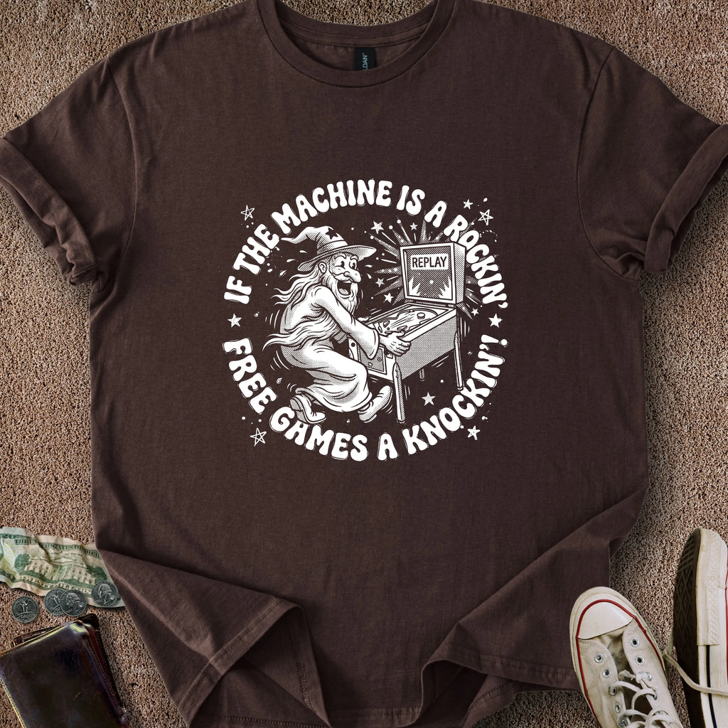 Printify T-Shirt Dark Chocolate / S Machine a Rockin' T-Shirt