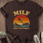 Printify T-Shirt Dark Chocolate / S Man I Love Flippers T-Shirt