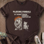 Printify T-Shirt Dark Chocolate / S Me Playing Pinball T-Shirt
