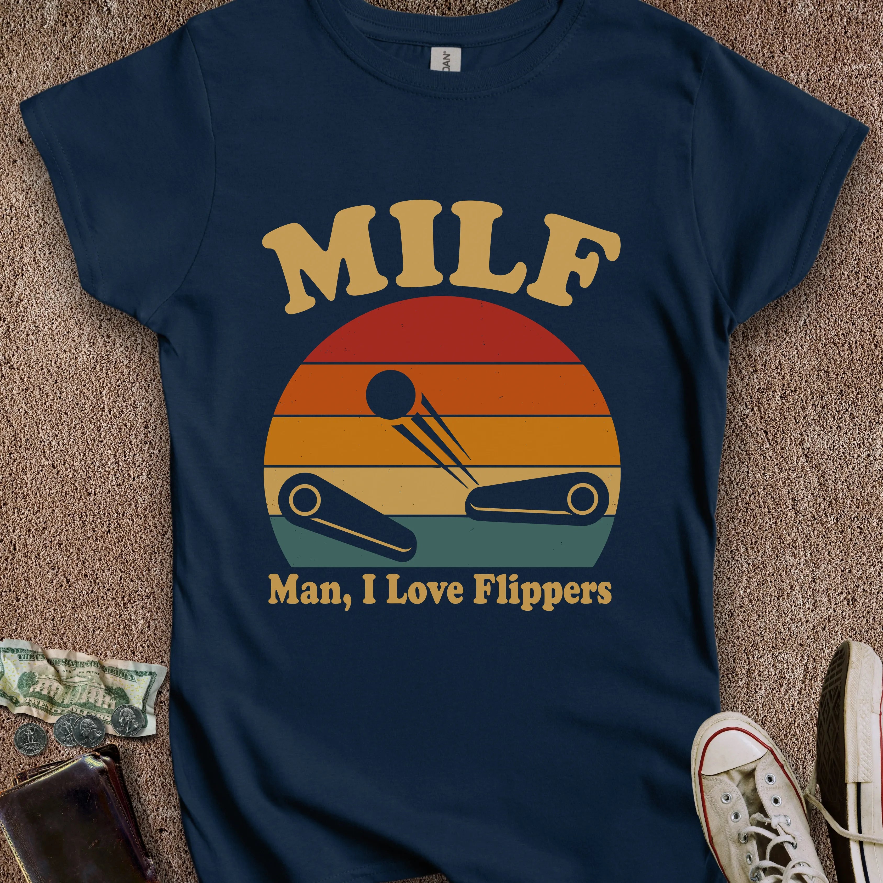 Printify T-Shirt S / Navy MILF Women's T-Shirt