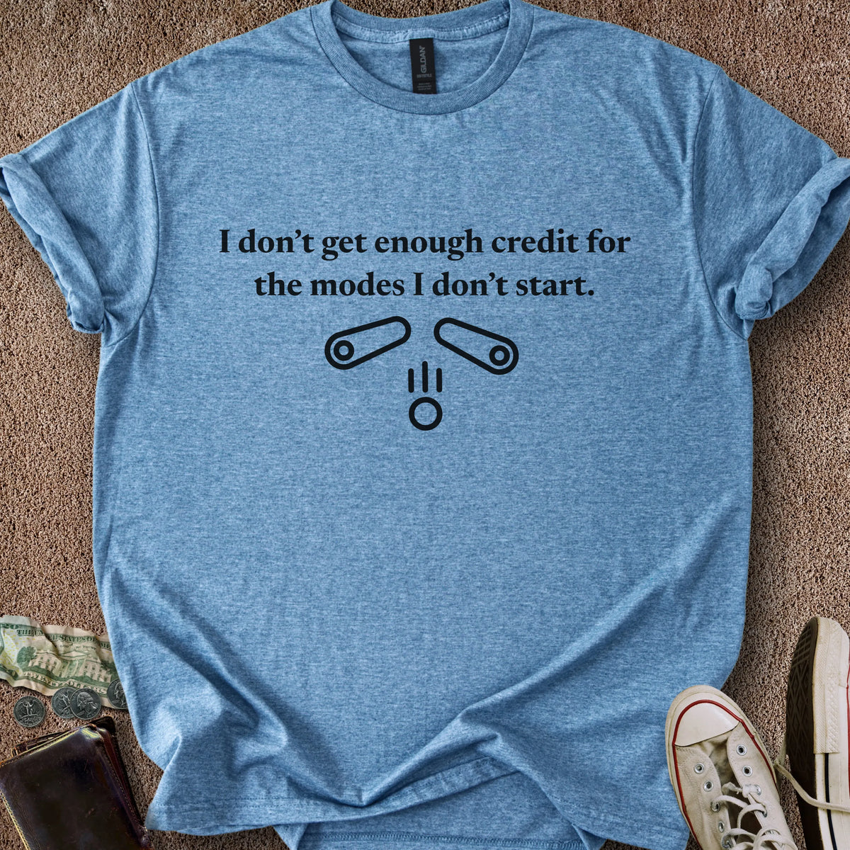 Printify T-Shirt Heather Indigo / S Modes I Don't Start T-Shirt