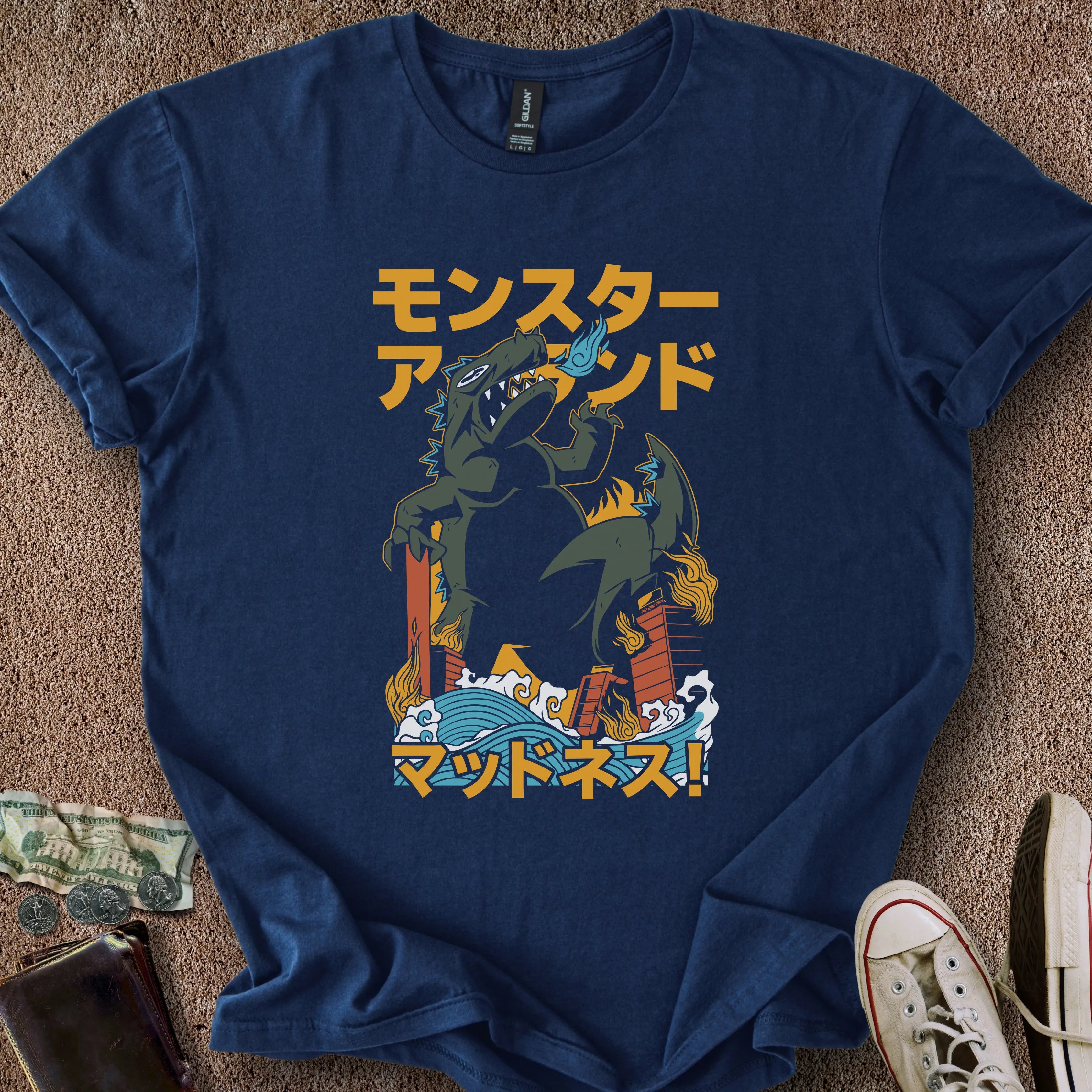 Printify T-Shirt Navy / S Monster Island Madness T-Shirt