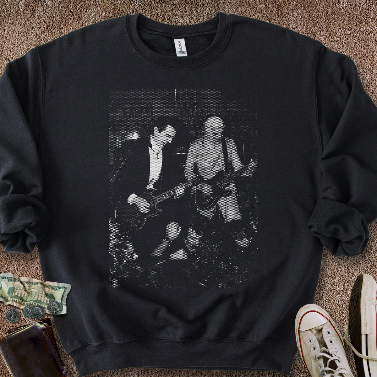 Printify Sweatshirt S / Black Monster Thrash Sweatshirt
