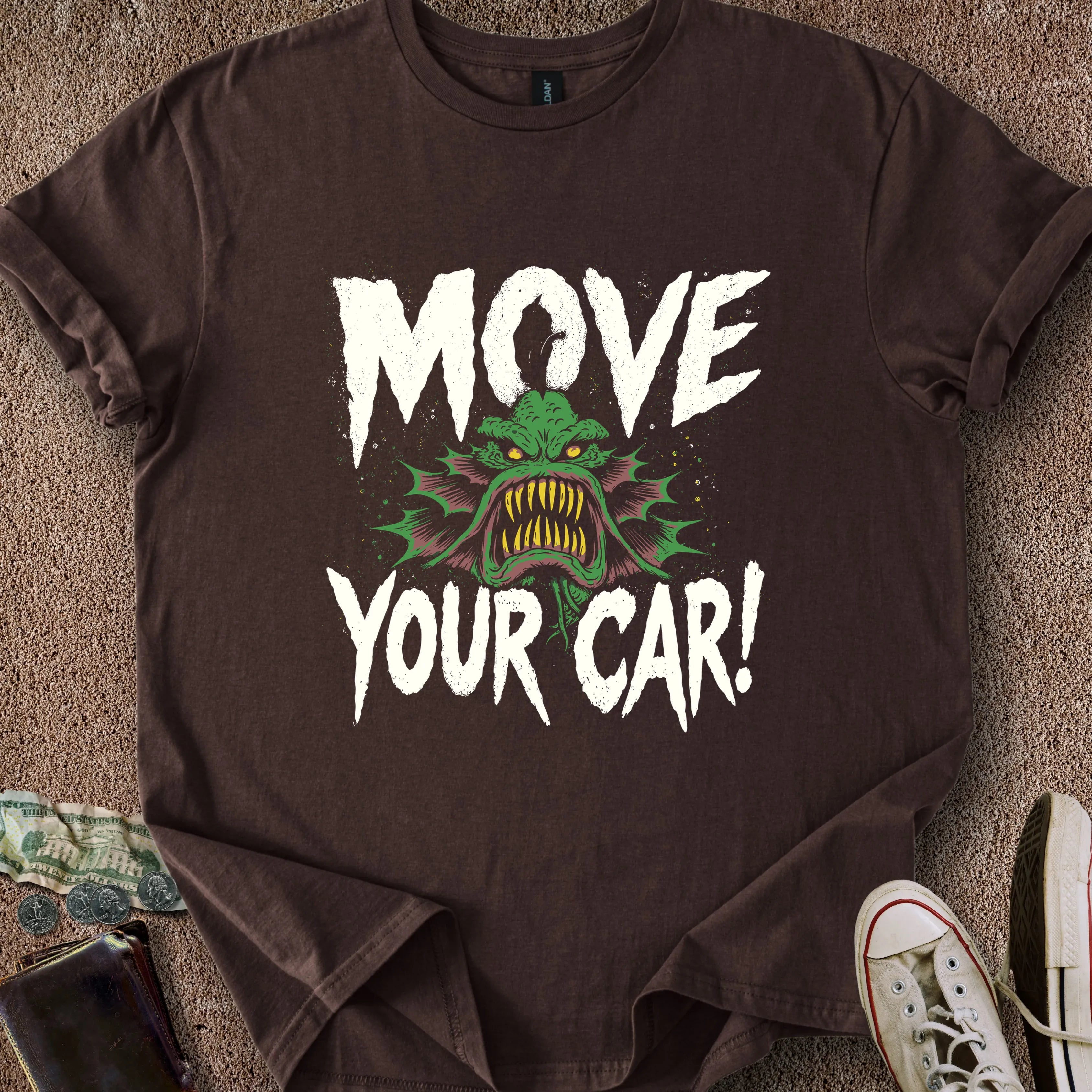 Printify T-Shirt Dark Chocolate / S Move Your Car T-Shirt