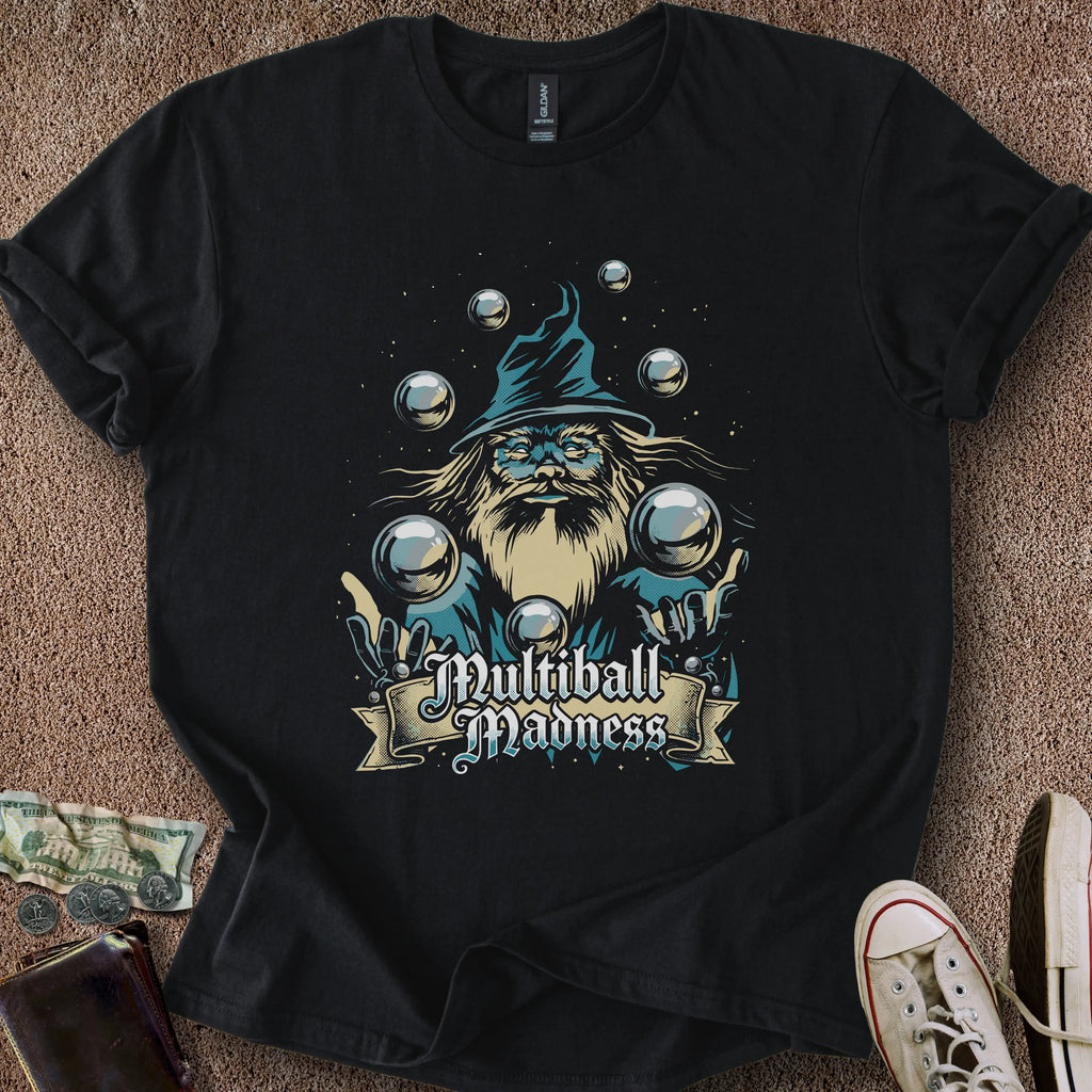 Printify T-Shirt Black / S Multiball Madness T-Shirt