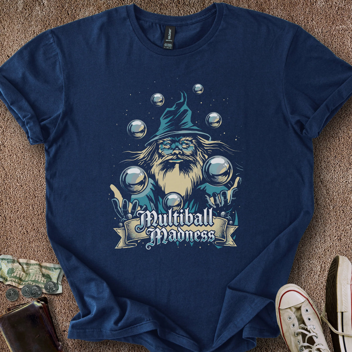Printify T-Shirt Navy / S Multiball Madness T-Shirt