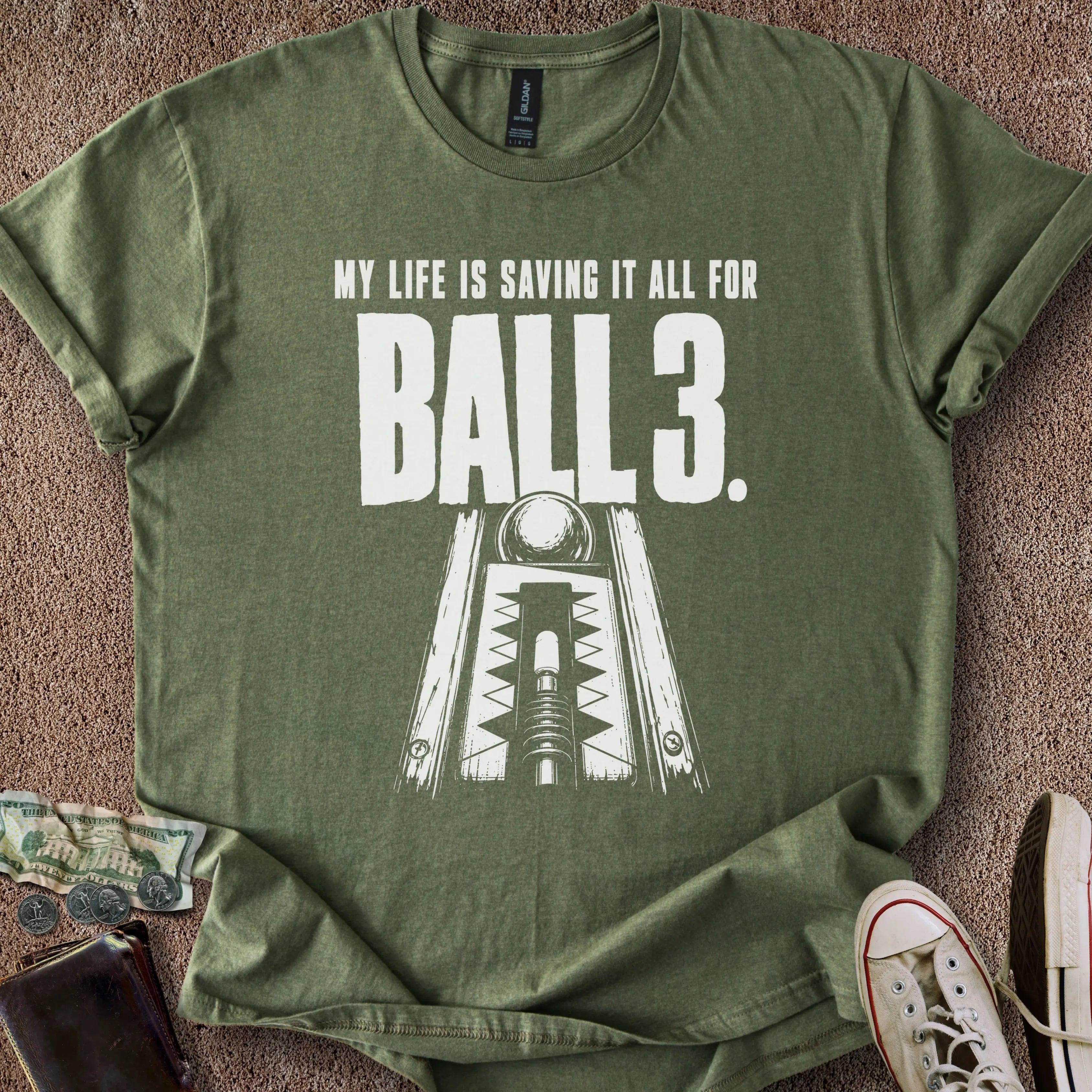 Printify T-Shirt Military Green / S My Ball 3 Life T-Shirt