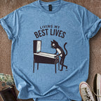 Printify T-Shirt Heather Indigo / S My Best Lives T-Shirt