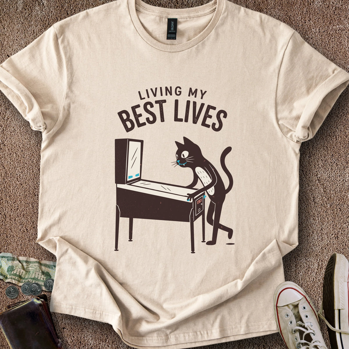 Printify T-Shirt Sand / S My Best Lives T-Shirt