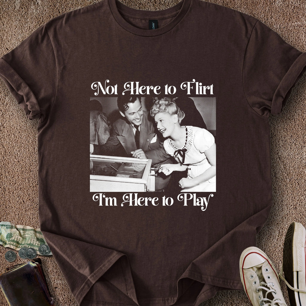 Printify T-Shirt Dark Chocolate / S No Flirting T-Shirt