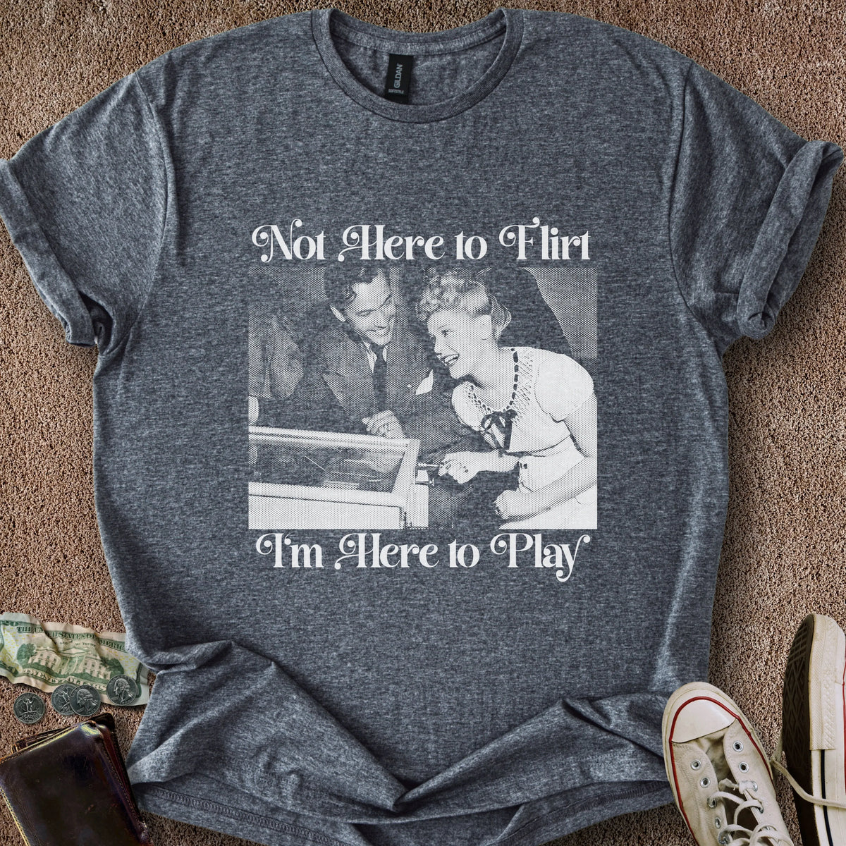 Printify T-Shirt Dark Heather / S No Flirting T-Shirt