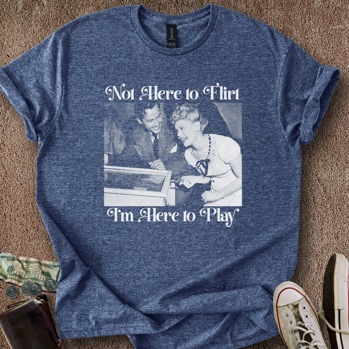 Printify T-Shirt Heather Navy / S No Flirting T-Shirt