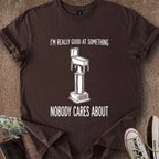 Printify T-Shirt Dark Chocolate / S Nobody Cares T-Shirt