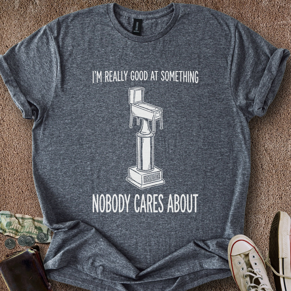 Printify T-Shirt Dark Heather / S Nobody Cares T-Shirt