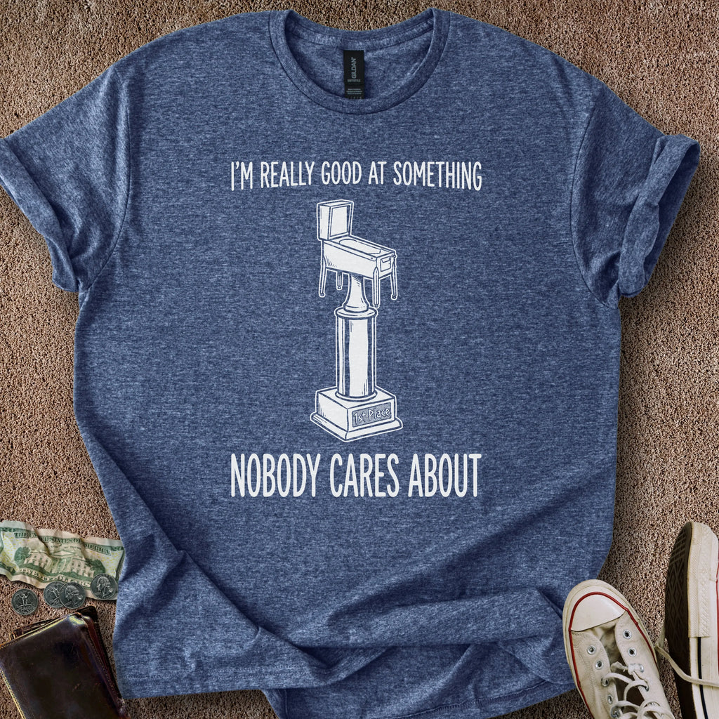 Printify T-Shirt Heather Navy / S Nobody Cares T-Shirt