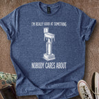 Printify T-Shirt Heather Navy / S Nobody Cares T-Shirt