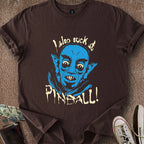 Printify T-Shirt Dark Chocolate / S Nosferatu Sucks at Pinball T-Shirt