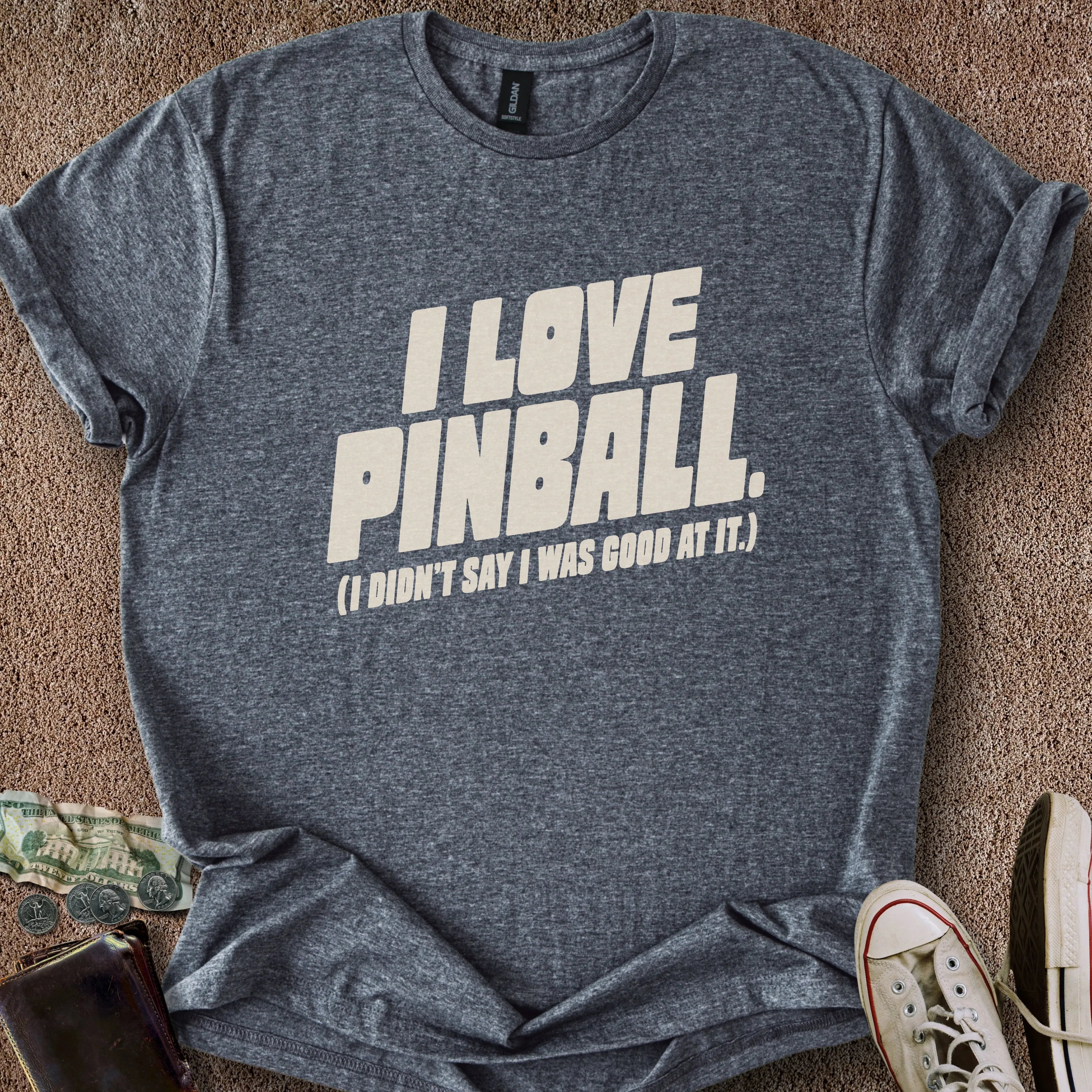 Printify T-Shirt Dark Heather / S Not Good Pinball Love T-Shirt