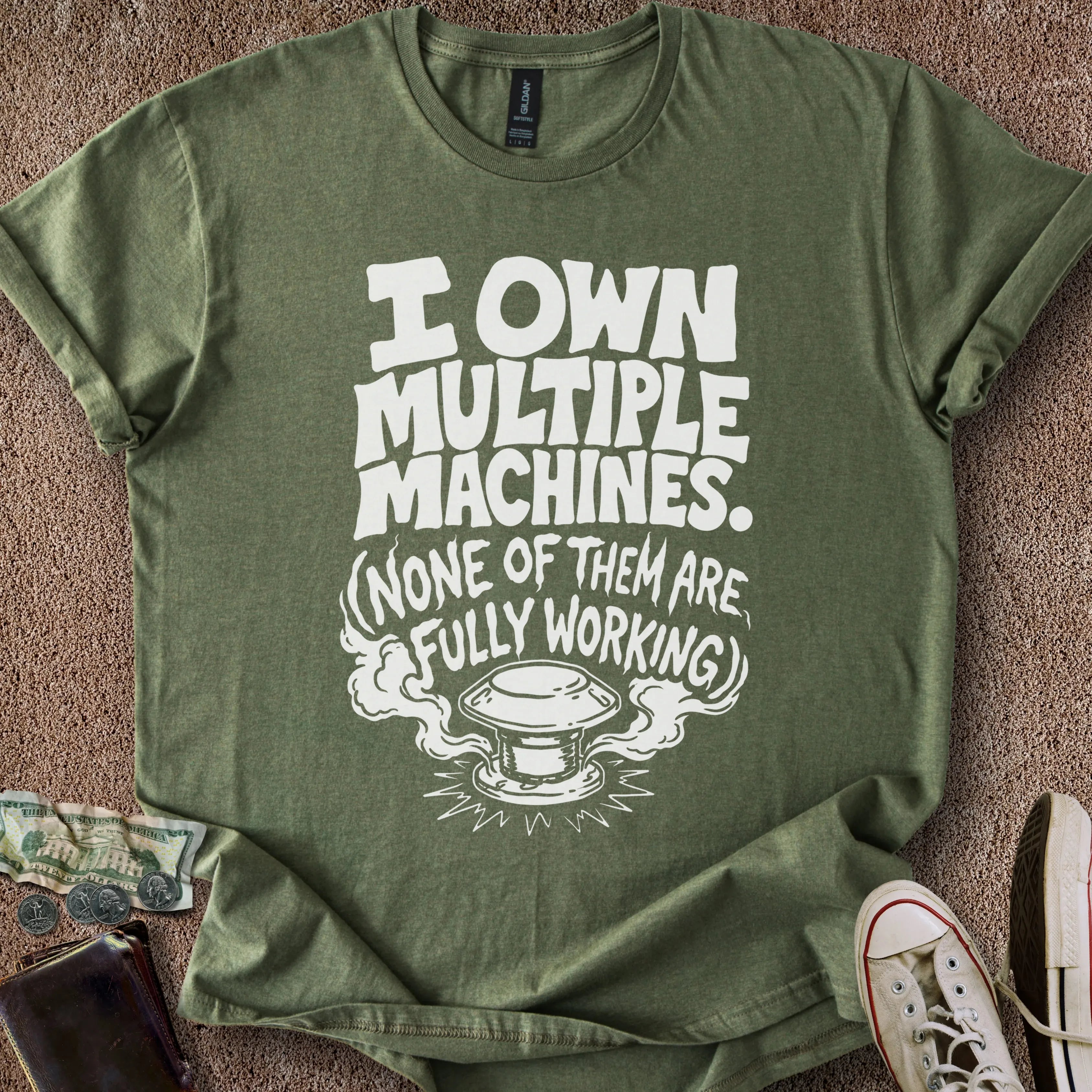 Printify T-Shirt Military Green / S Nothing Works T-Shirt