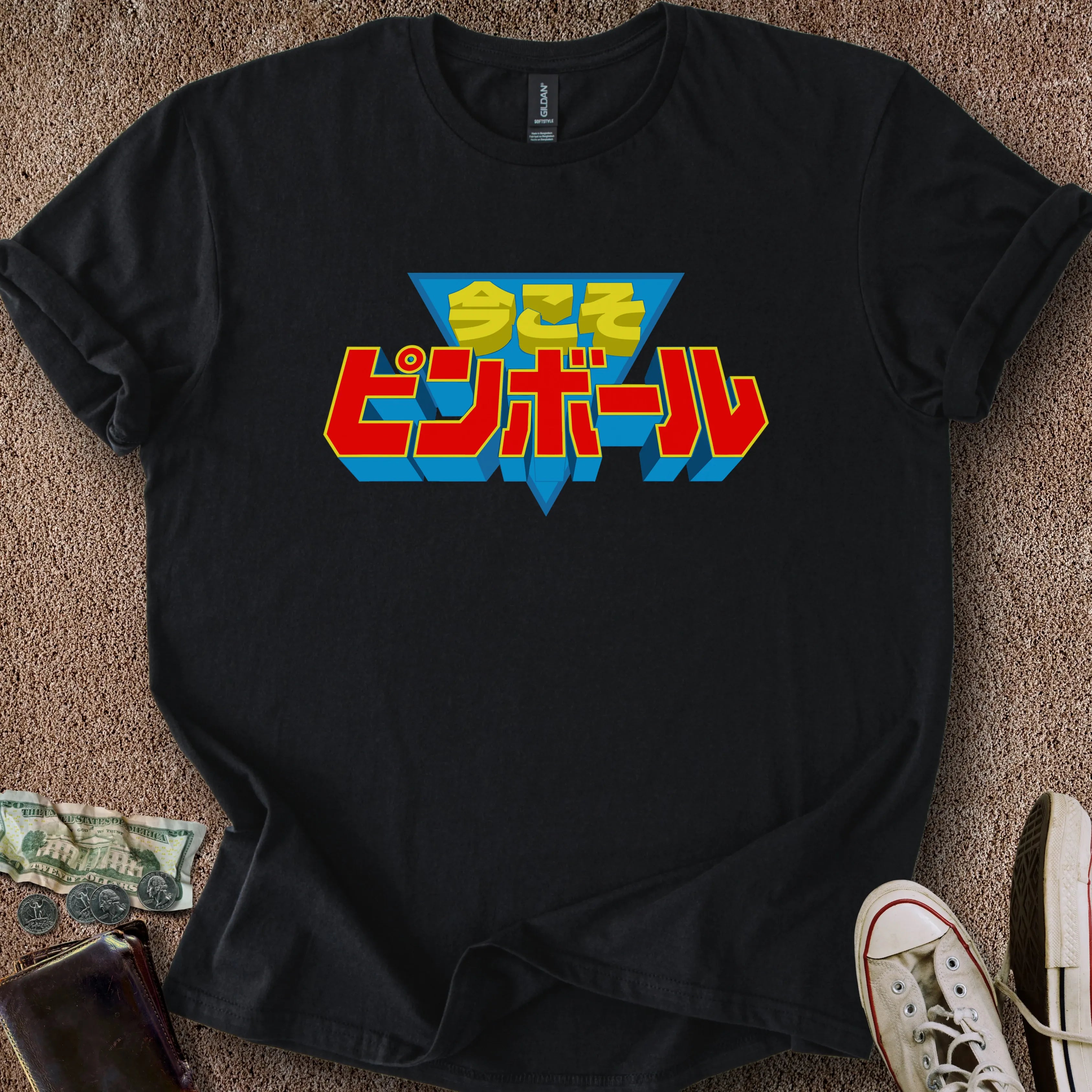 Printify T-Shirt Black / S Now Is Pinball Time T-Shirt