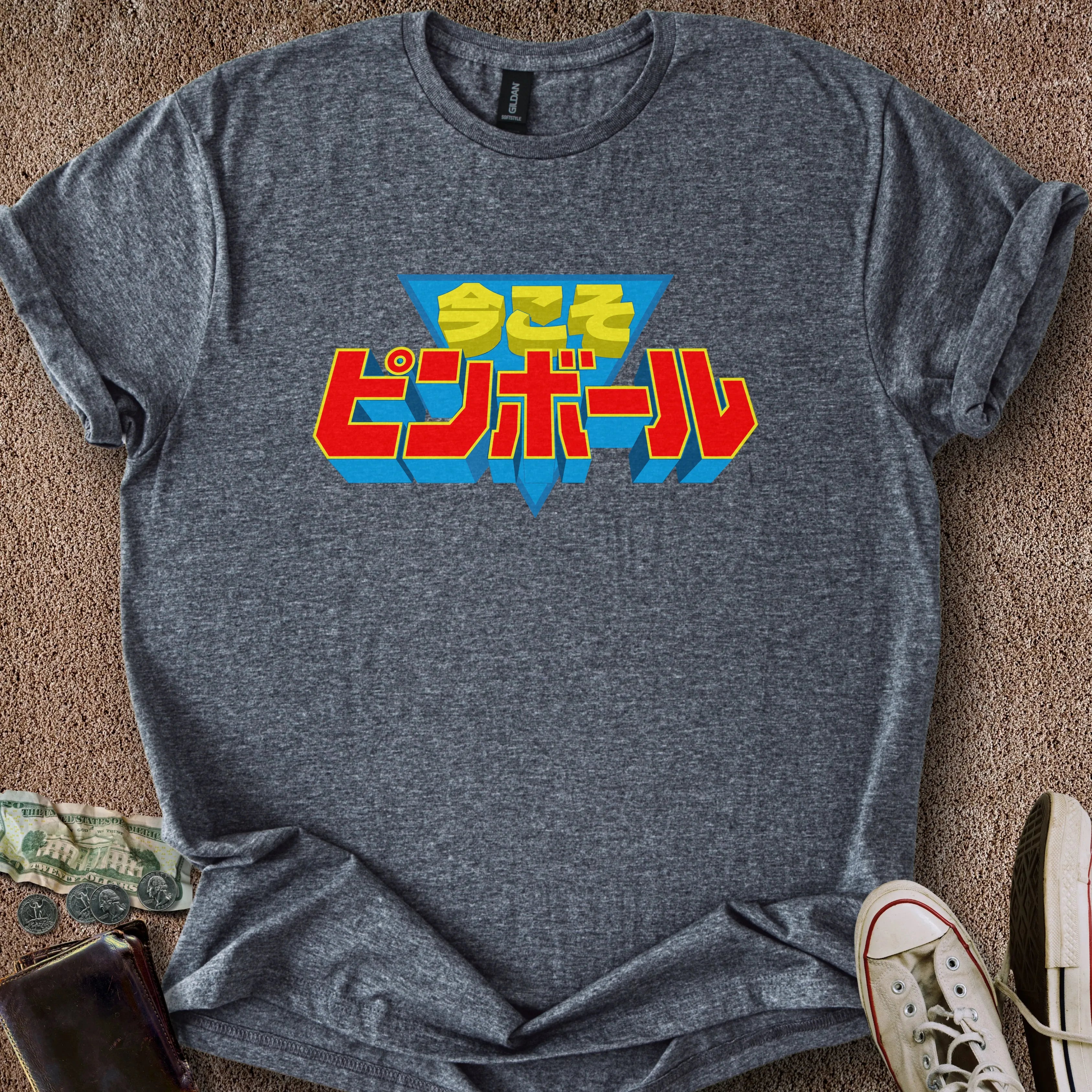 Printify T-Shirt Dark Heather / S Now Is Pinball Time T-Shirt