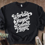 Printify Sweatshirt S / Black Okayest Pinball Player Sweatshirt