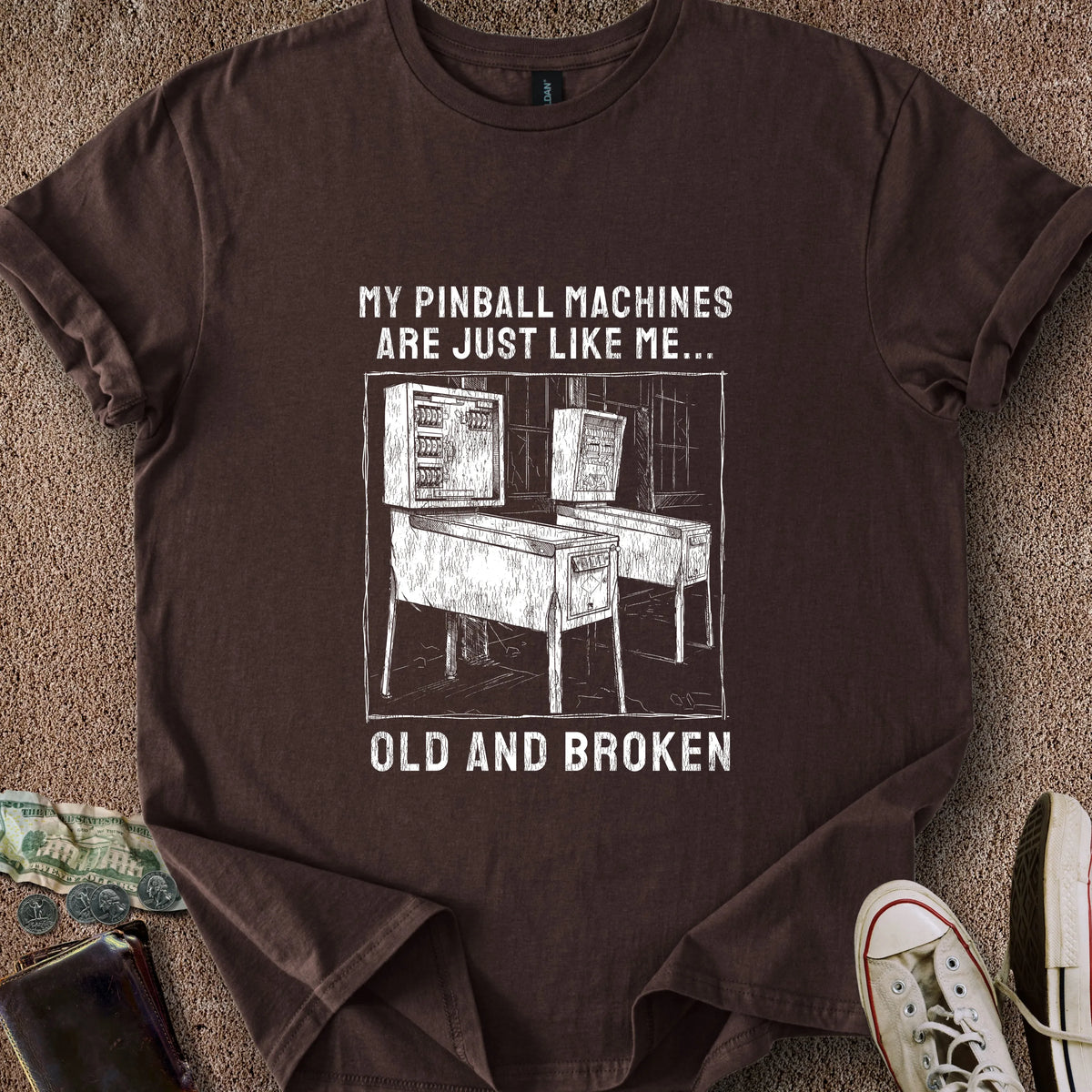 Printify T-Shirt Dark Chocolate / S Old & Broken T-Shirt