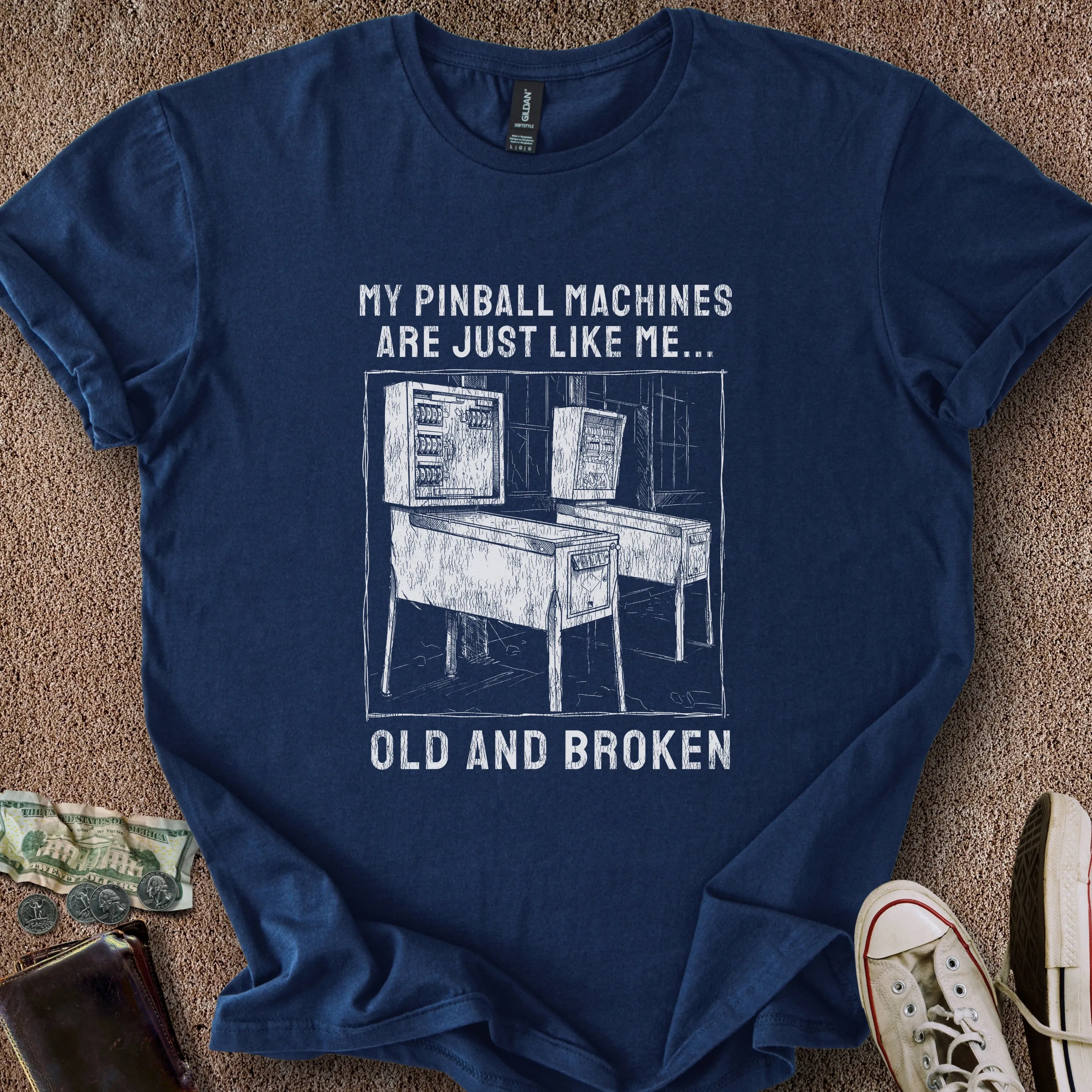 Printify T-Shirt Navy / S Old & Broken T-Shirt