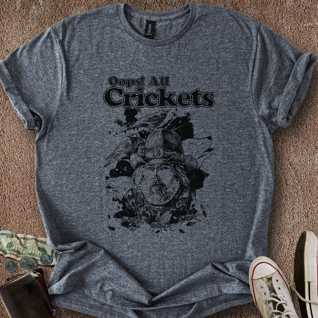 Printify T-Shirt Dark Heather / S Oops! All Crickets T-Shirt
