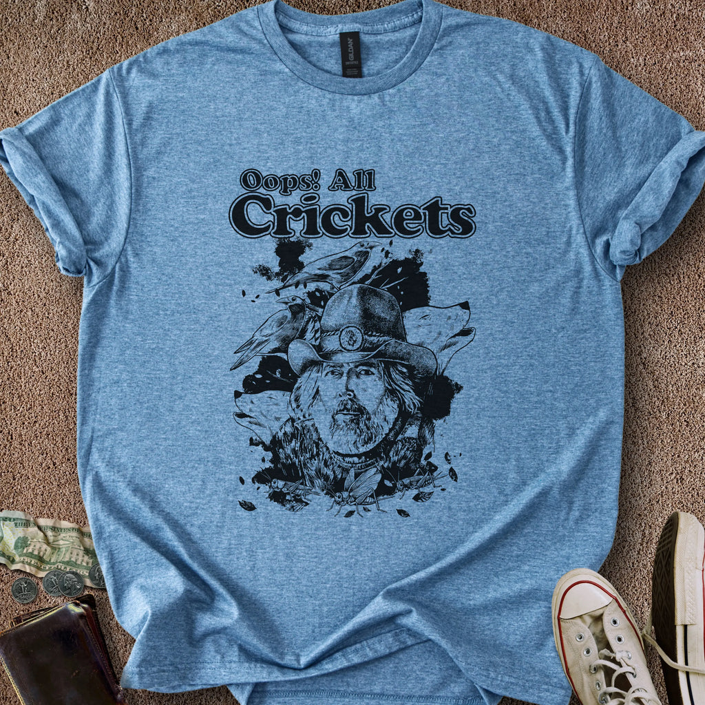 Printify T-Shirt Heather Indigo / S Oops! All Crickets T-Shirt