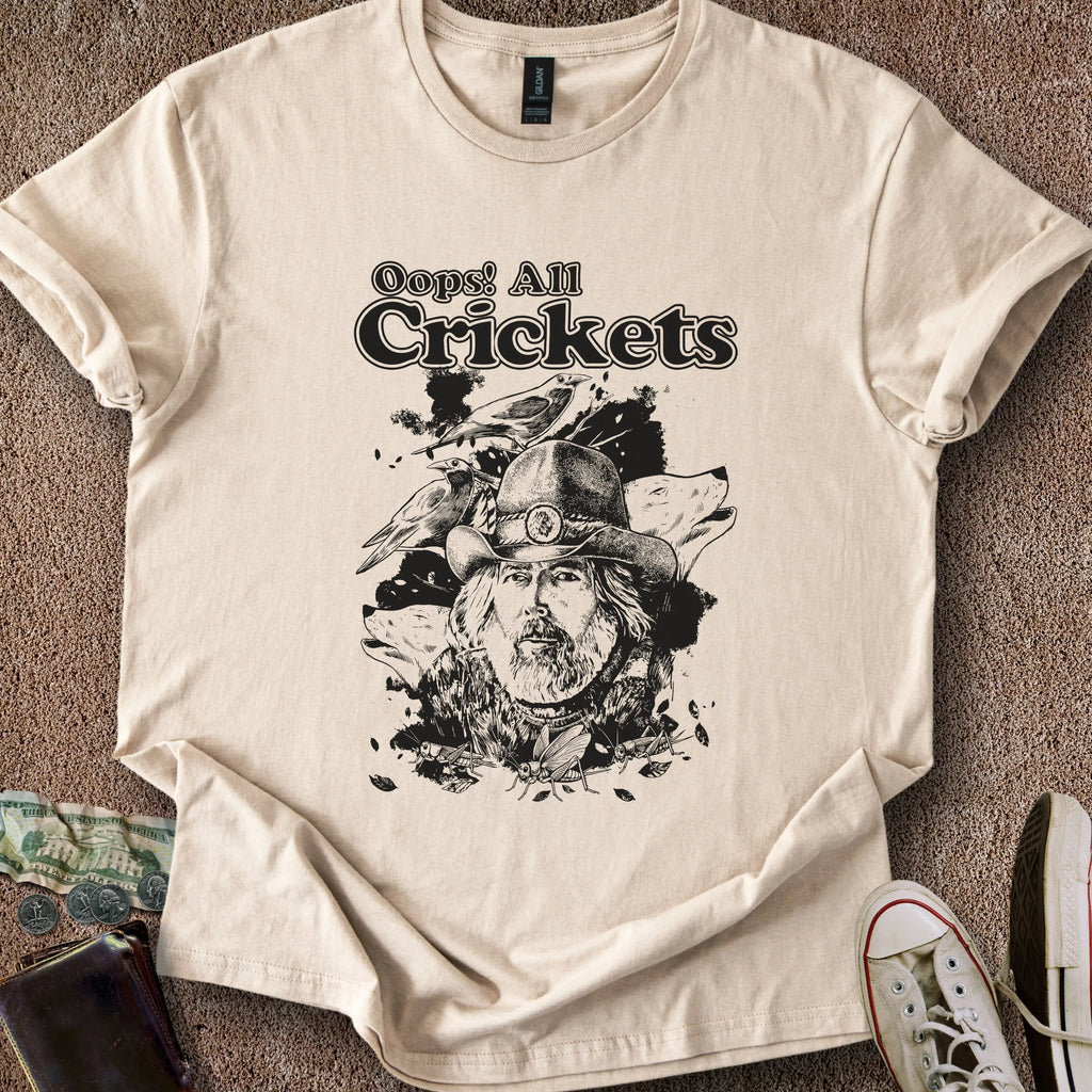 Printify T-Shirt Sand / S Oops! All Crickets T-Shirt