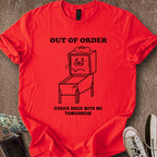 Printify T-Shirt Red / S Out of Order T-Shirt