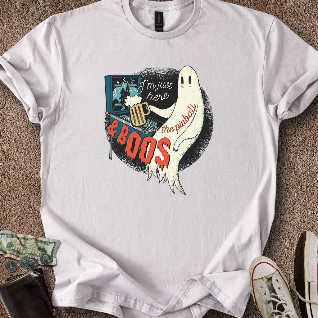Printify T-Shirt Ice Grey / S Pinball & Boos T-Shirt
