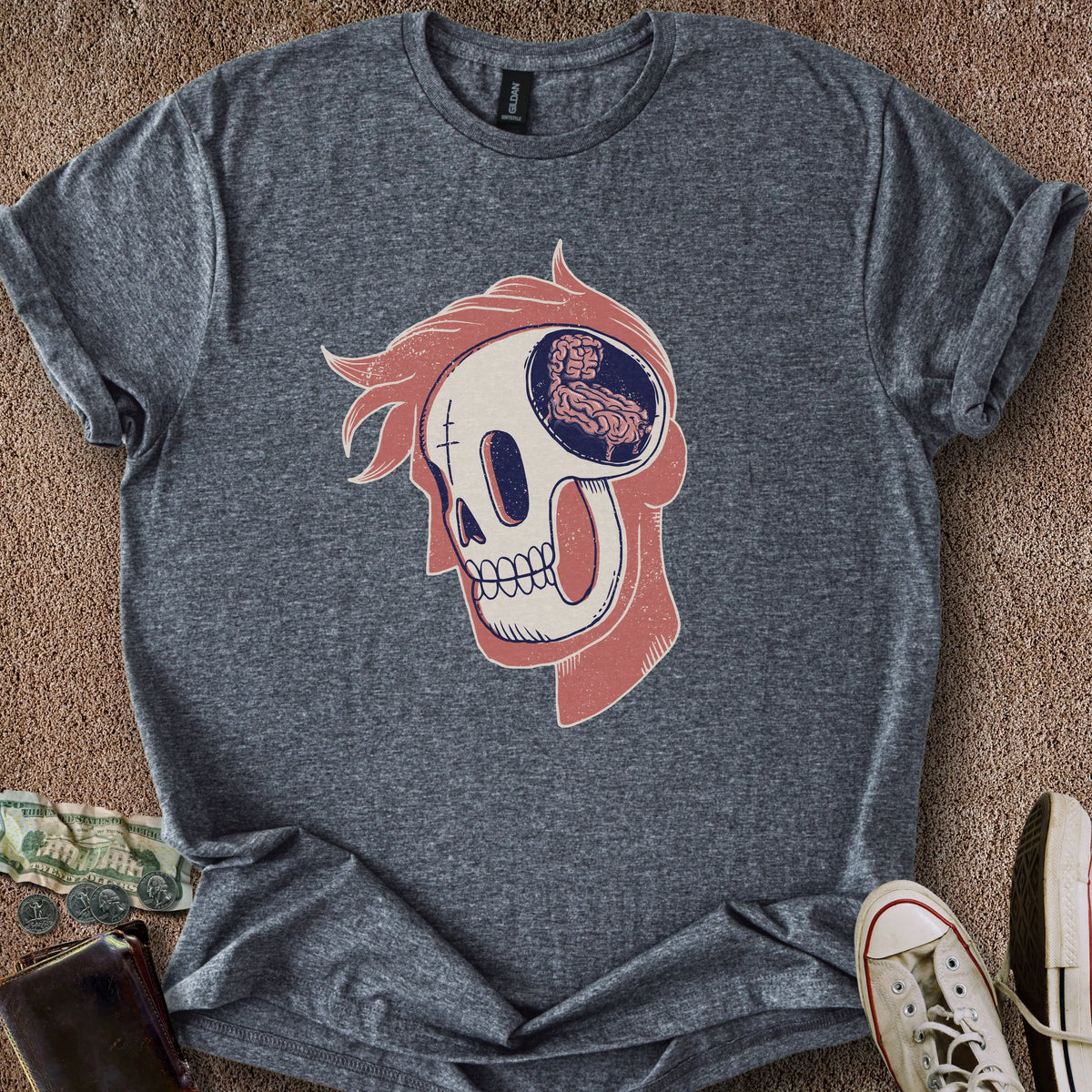 Printify T-Shirt Pinball Brain T-Shirt