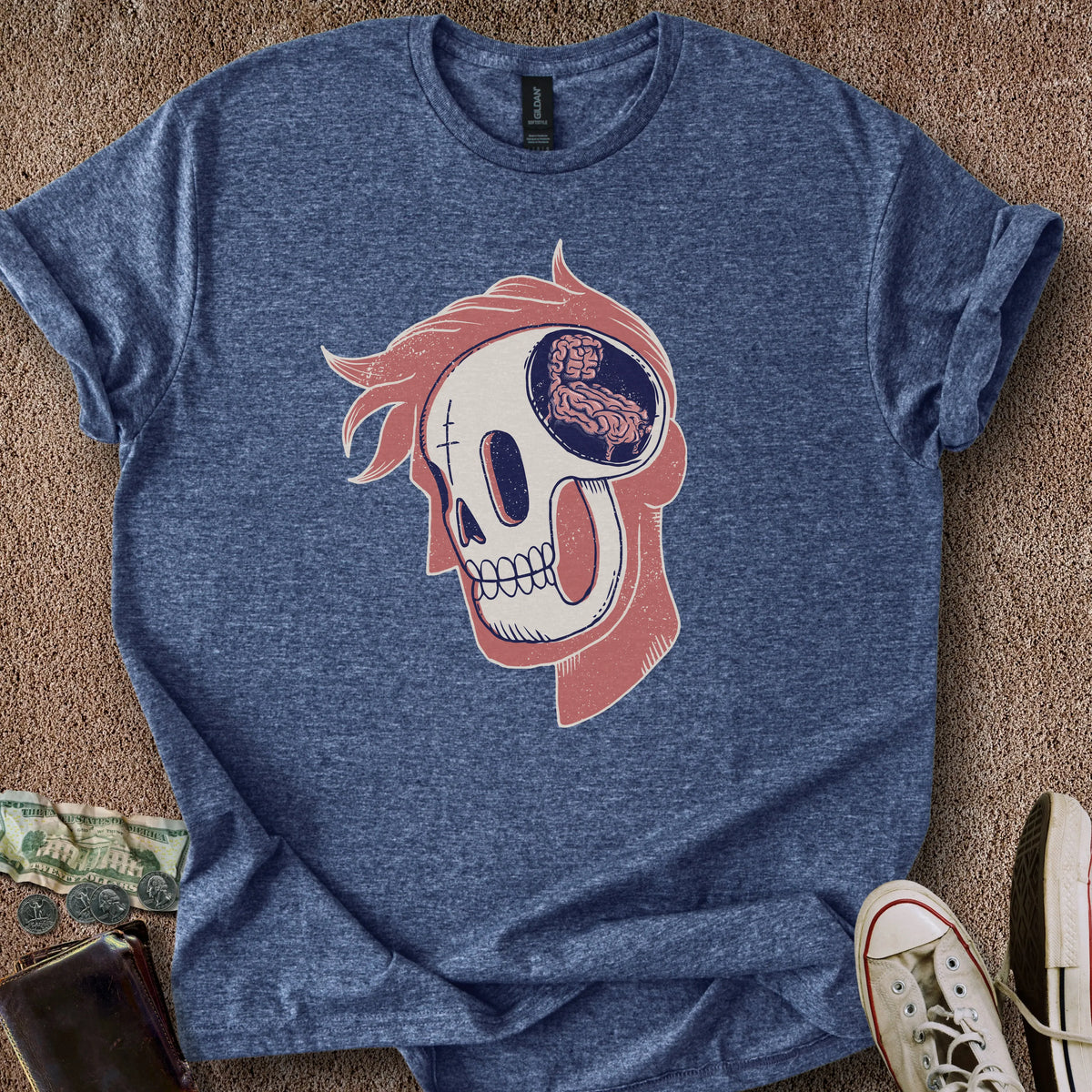 Printify T-Shirt Pinball Brain T-Shirt