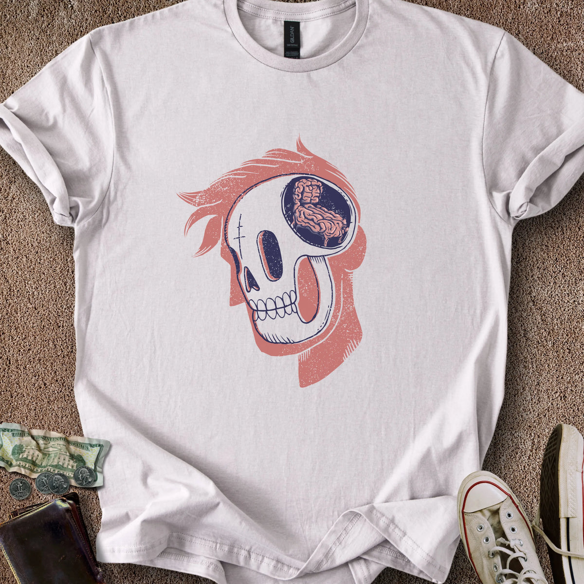 Printify T-Shirt Pinball Brain T-Shirt