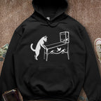 Printify Hoodie Black / S Pinball Cat Hoodie