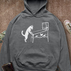 Printify Hoodie Dark Heather / S Pinball Cat Hoodie