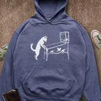 Printify Hoodie Heather Navy / S Pinball Cat Hoodie