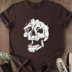 Printify T-Shirt Dark Chocolate / S Pinball Cat Skull T-Shirt
